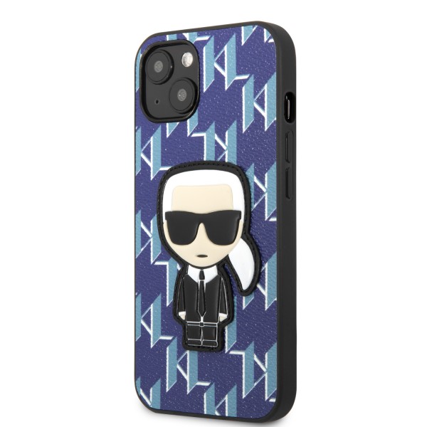 Karl Lagerfeld Monogram Ikonik Patch Case Θήκη προστασίας από δερματίνη – iPhone 13 (Μπλε – KLHCP13MPMNIKBL)