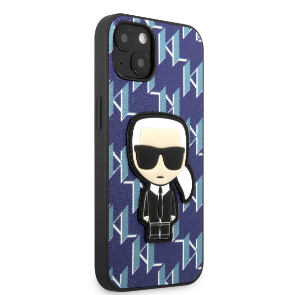 Karl Lagerfeld Monogram Ikonik Patch Case Θήκη προστασίας από δερματίνη – iPhone 13 (Μπλε – KLHCP13MPMNIKBL)