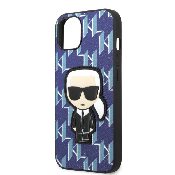 Karl Lagerfeld Monogram Ikonik Patch Case Θήκη προστασίας από δερματίνη – iPhone 13 (Μπλε – KLHCP13MPMNIKBL)