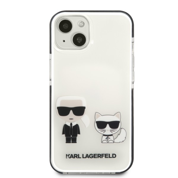 Karl Lagerfeld “ Karl + Choupette” Hard Case Θήκη προστασίας από σιλικόνη – iPhone 13 Mini (Λευκό – KLHCP13STPEKCW)