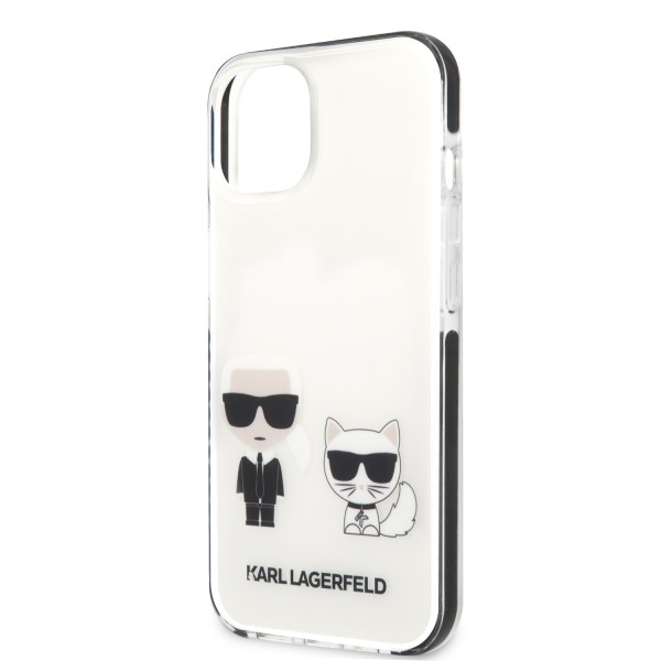 Karl Lagerfeld “ Karl + Choupette” Hard Case Θήκη προστασίας από σιλικόνη – iPhone 13 Mini (Λευκό – KLHCP13STPEKCW)