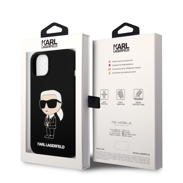 Karl Lagerfeld “Ikonik NFT” Hard Case Θήκη προστασίας από σιλικόνη – iPhone 14 Plus (Μαύρο – KLHCP14MSNIKBCK)