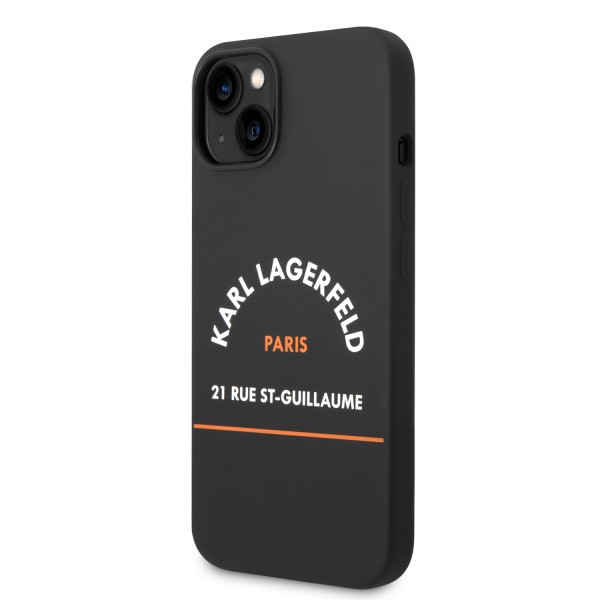 Karl Lagerfeld “Rue St.Guillaume Logo Collection” Hard Case Θήκη προστασίας από σιλικόνη – iPhone 14 Plus (Μαύρο – KLHCP14MSRSGHLK)