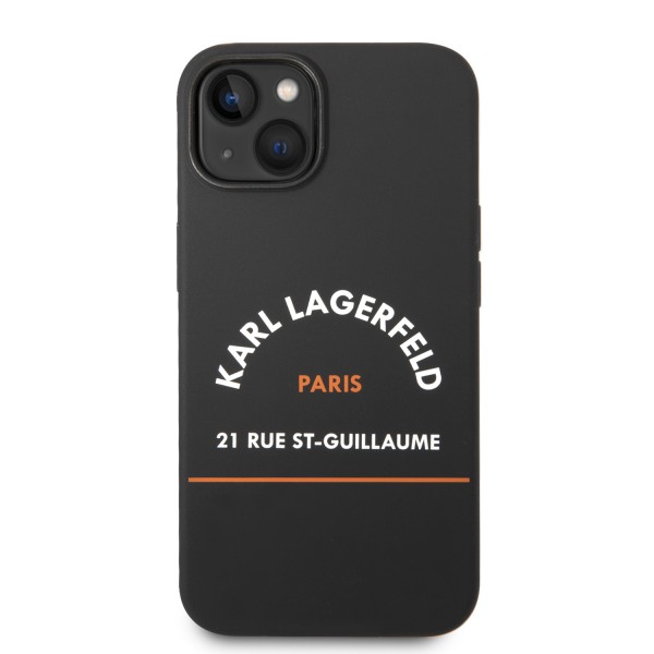 Karl Lagerfeld “Rue St.Guillaume Logo Collection” Hard Case Θήκη προστασίας από σιλικόνη – iPhone 14 Plus (Μαύρο – KLHCP14MSRSGHLK)