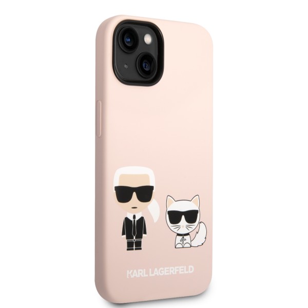 Karl Lagerfeld Silicone Case Karl+Choupette Θήκη προστασίας από σιλικόνη – iPhone 14 Plus (Light Pink – KLHCP14MSSKCI)