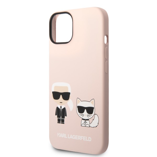 Karl Lagerfeld Silicone Case Karl+Choupette Θήκη προστασίας από σιλικόνη – iPhone 14 Plus (Light Pink – KLHCP14MSSKCI)