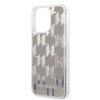 Karl Lagerfeld Monogram Liquid Glitter Case Θήκη προστασίας από σιλικόνη – iPhone 14 Pro Max (Ασημί – KLHCP14XLMNMS)