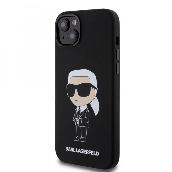 Karl Lagerfeld “Ikonik NFT” Hard Case Θήκη προστασίας από σιλικόνη – iPhone 15 Plus (Μαύρο – KLHCP15MSNIKBCK)