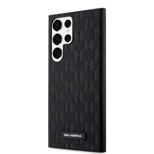 Karl Lagerfeld Monogram Ikonik Pin Saffiano Case Θήκη προστασίας από δερματίνη – Galaxy S23 Ultra (Black – KLHCS23LSAKLHPK)