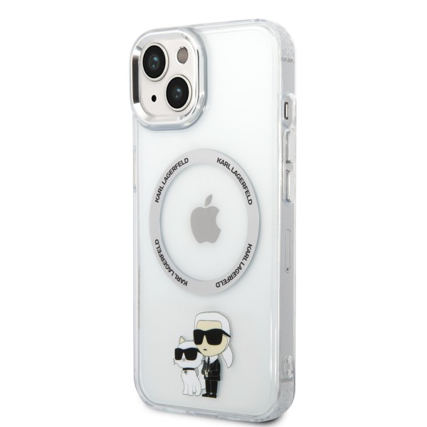 Karl Lagerfeld Magsafe Ringstand Case IML NFT Karl+Choupette Θήκη προστασίας από σκληρό πλαστικό για iPhone 14 Plus (Clear – KLHMP14MHNKCIT)