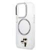 Karl Lagerfeld Magsafe Ringstand Case IML NFT Karl+Choupette Θήκη προστασίας από σκληρό πλαστικό για iPhone 14 Pro Max (Clear – KLHMP14XHNKCIT)