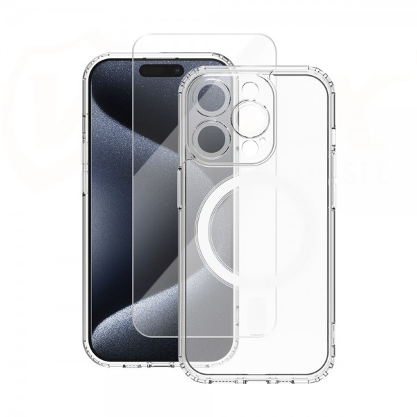 VMax - Mag Case & Glass 2.5D Premium Set for iPhone 11 Pro Max- Σετ Θήκη & Tempered Glass για iPhone 11 Pro Max -διάφανο