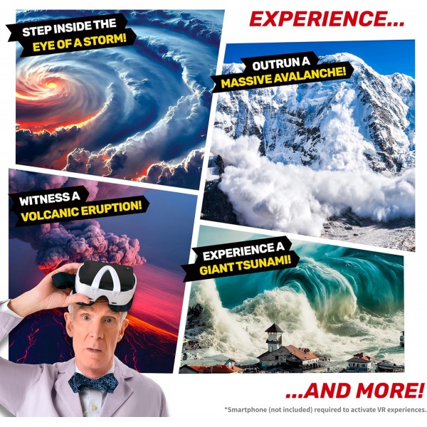 Abacus Brands Bill Nye's Weather Kit Xtreme Weather Lab VR Επιστημονικό σετ εικονικής πραγματικότητας – Πλήρης Αγγλική Έκδοση – Περιλαμβάνει Γυαλιά VR