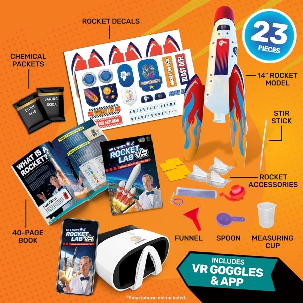 Abacus Brands Bill Nye's Rocket Science Kit VR Επιστημονικό σετ εικονικής πραγματικότητας – Πλήρης Αγγλική Έκδοση – Περιλαμβάνει Γυαλιά VR