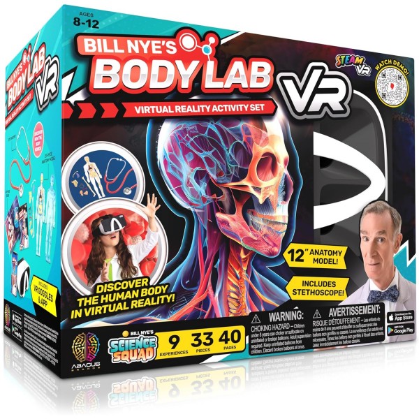 Abacus Brands Body Lab VR Επιστημονικό σετ εικονικής πραγματικότητας – Πλήρης Ελληνική Έκδοση – Περιλαμβάνει Γυαλιά VR