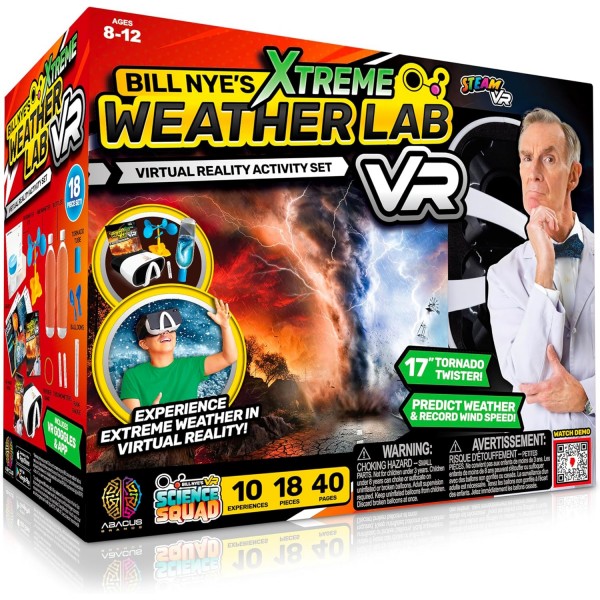 Abacus Brands Bill Nye's Weather Kit Xtreme Weather Lab VR Επιστημονικό σετ εικονικής πραγματικότητας – Πλήρης Αγγλική Έκδοση – Περιλαμβάνει Γυαλιά VR