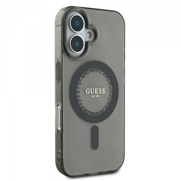 Guess “Rhinestones” Hard Case Θήκη προστασίας από σκληρό πλαστικό – iPhone 16 (Μαύρο – GUHMP16SPFTDTEK)