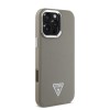 Guess “Triangle Logo” Grained PU Case Θήκη προστασίας από δερματίνη – iPhone 16 Pro Max (Καφέ – GUHMP16XPGTSPSW)