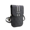 Guess “Wallet 4G Stripes” Pouch with cord Τσαντάκι κατάλληλο για smartphone Small / Medium (170x95mm) με κορδονάκι (Μαύρο – GUWBP4RPSK)