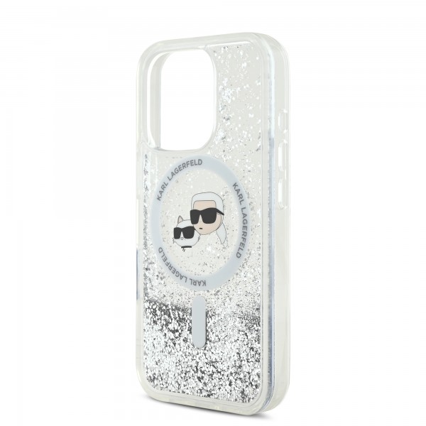 KARL HC MAGSAFE LIQ. GLITTER KC HEADS TRANSPARENT IP16 PRO