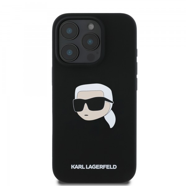 KARL HC MAGSAFE SIL KL HEAD PRINT BLACK IP16 PRO