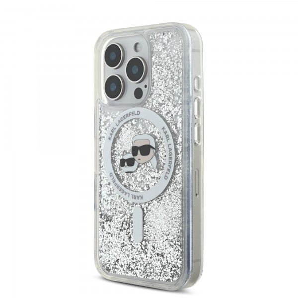 KARL HC MAGSAFE LIQ. GLITTER KC HEADS TRANSPARENT IP16 PRO MAX