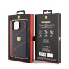 Ferrari Twist Metal Logo Hard Case Θήκη προστασίας από δερματίνη – iPhone 15 Black #FEHCP15SPTWK