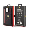 Ferrari Twist Metal Logo Hard Case Θήκη προστασίας από δερματίνη – iPhone 15 Pro Max Black #FEHCP15XPTWK