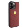 Ferrari Leather Stitched Lines – Θήκη προστασίας για iPhone 15 Pro Max (Red – FEHCP15XRDUR)