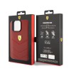 Ferrari Leather Stitched Lines – Θήκη προστασίας για iPhone 15 Pro Max (Red – FEHCP15XRDUR)