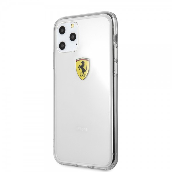 Ferrari Hard Case Clear Shockproof Θήκη προστασίας – iPhone 11 Pro Max (Διάφανη/3D Logo) #FESTRHCN65TR