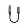 Forever αντάπτορας USB-C σε Audio Jack 3,5mm σε μαύρο χρώμα