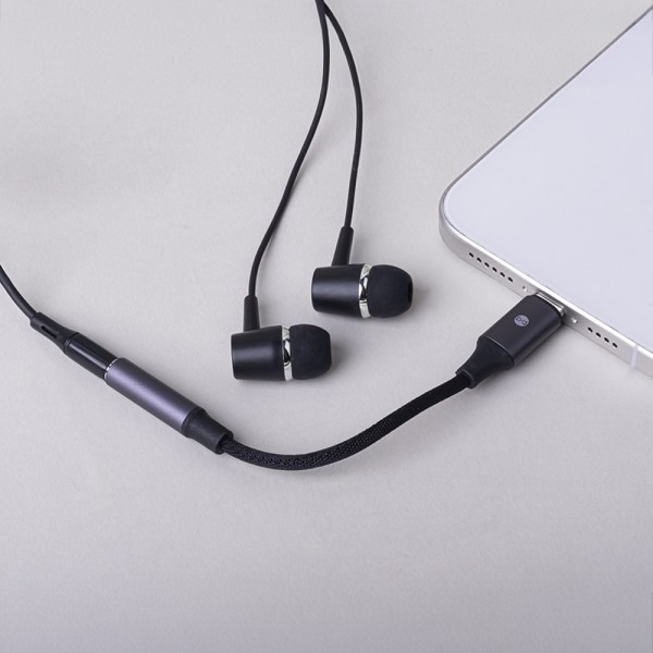 Forever αντάπτορας USB-C σε Audio Jack 3,5mm σε μαύρο χρώμα