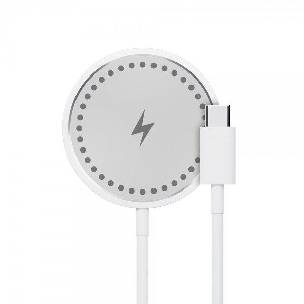 Maxlife MXWC-05 magnetic wireless charger 15W - Μαγνητικός ασύρματος φορτιστής σε λευκό χρώμα