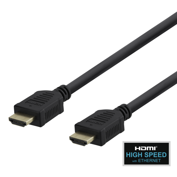 Deltaco Καλώδιο HDMI Αρσενικό σε HDMI Αρσενικό 4K 30Hz με Ethernet 10.2Gbps 5m Μαύρο HDMI-1050-R