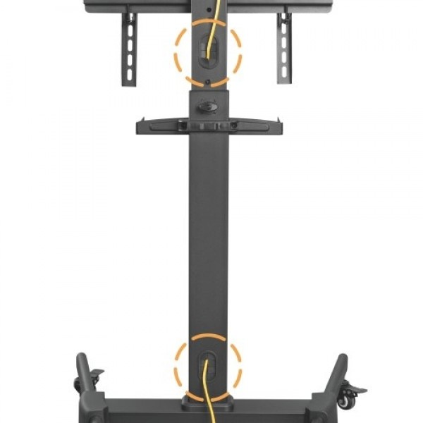 BRATECK βάση TV 32-55 ιντσες με ροδες και ραφι FS22-44TW