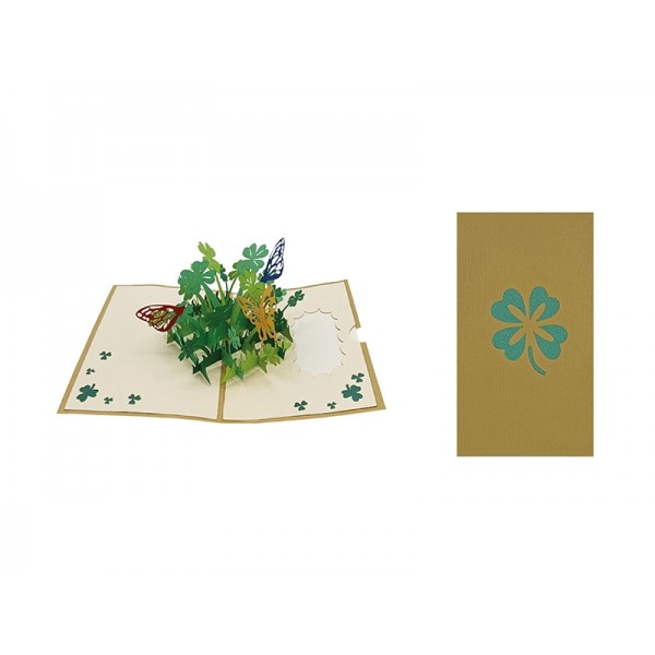 ORIGAMI Ευχετήρια Κάρτα 3D Four Leaf Clover ORSU4283