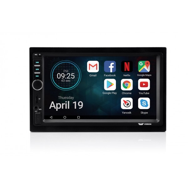 VORDON Ηχοσύστημα Αυτοκινήτου 2-DIN Bluetooth/USB/AUX/GPS/Apple-Carplay/androidauto) με Οθόνη Αφής 7