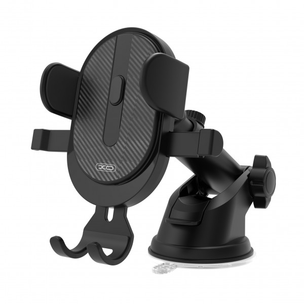 XO Βάση Κινητού Αυτοκινήτου C60 Car Holder Gravity Universal Black με Ρυθμιζόμενα Άγκιστρα