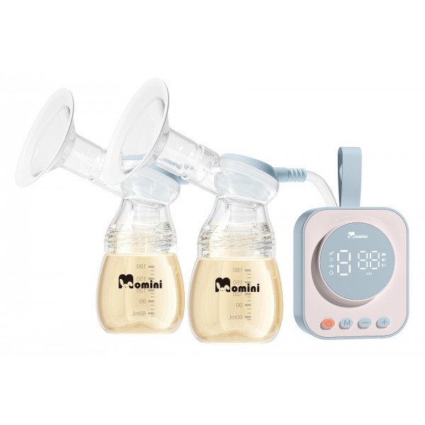 Momini TwinPump Ηλεκτρονικό Επαναφορτιζόμενο Διπλό Θήλαστρο 180ml