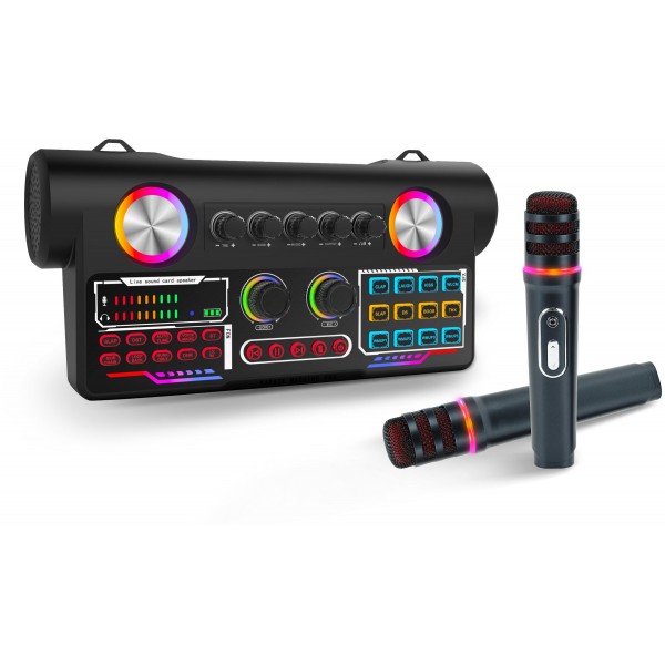 MusicMate Φορητό Σύστημα Streaming και Karaoke MusicParty Set Μαύρο MM-SC450