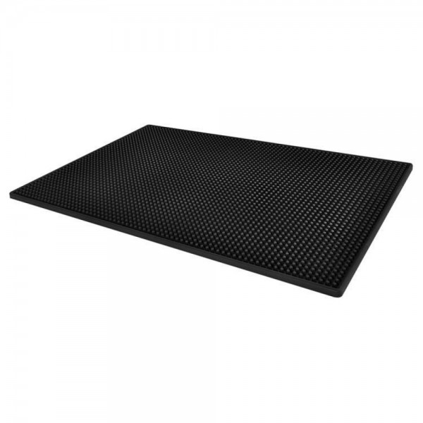 Bar Mat από Καουτσούκ με Διαστάσεις 45x30x1cm Μαύρο 00008637