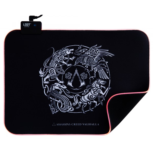 L33T Assassin's Creed Valhalla RGB Mousepad 355x255x3mm Μαύρο 1830145