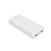 Deltaco Power bank 20 000 mAh, 2x USB-A, 1x USB-C, Pass-through Charging Λευκό PB-C1006