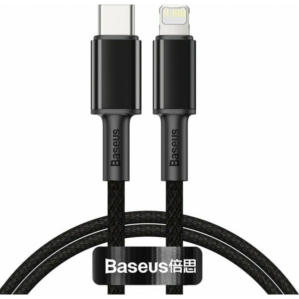 Baseus High Density Braided USB-C to Lightning Cable 20W Μαύρο 1m CATLGD-01