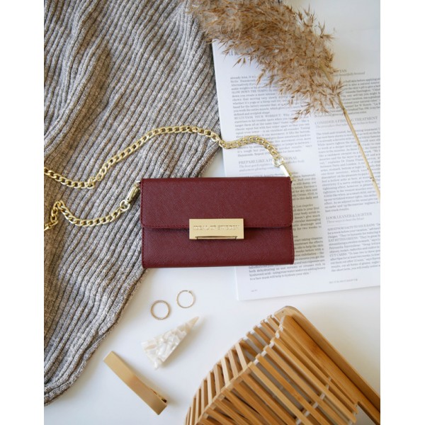 IDEAL OF SWEDEN Θήκη Wallet Kensington Crossbody Clutch iPhone 11 Pro Max/XS MAX Burgundy IDKCC-I1965-157