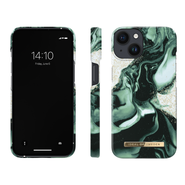 IDEAL OF SWEDEN Θήκη Fashion Case iPhone 13/14 Golden Olive Marble IDFCAW21-I2261-320