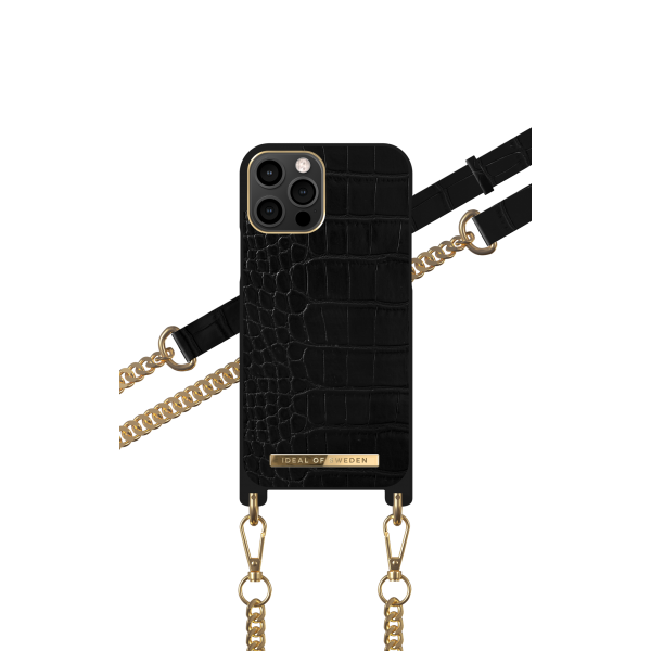 IDEAL OF SWEDEN θήκη λαιμού iPhone 12/12 Pro Jet Black Croco IDNCSS20-I2061-207