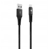 Baykron Premium Καλώδιο USB A male σε Lightning male 3A Μαύρο 1.2m BA-LI-BLK1.2