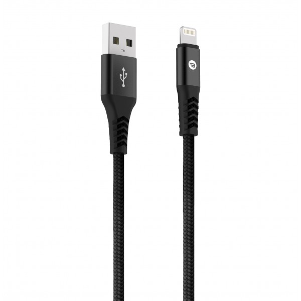 Baykron Premium Καλώδιο USB A male σε Lightning male 3A Μαύρο 1.2m BA-LI-BLK1.2